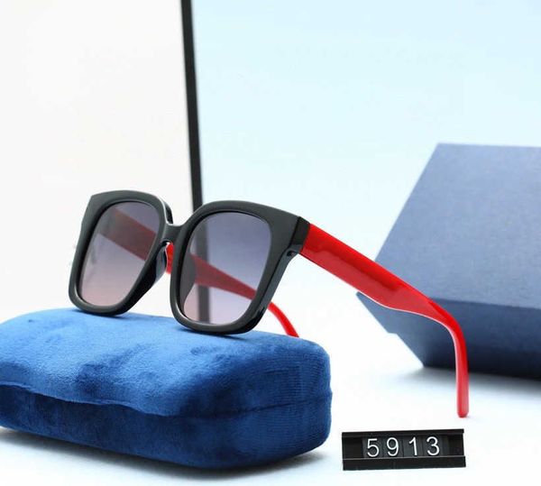 

luxury designer summer couple black face new frame polarized sunglasses gg outdoor versatile face repair sunglasses cool, White;black