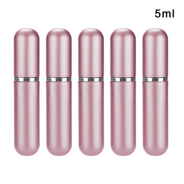 

pink 5ml mini round head perfume spray bottle sub-bottle 5pcs
