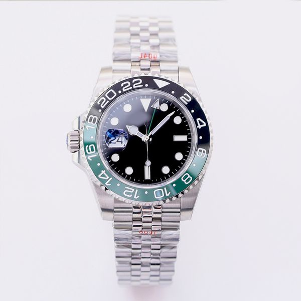 

designer men's watch 40mm wristwatches automatic wristwatchmovement stainless steel 904l strap green black ceramic dial sapphire mirror, Slivery;brown