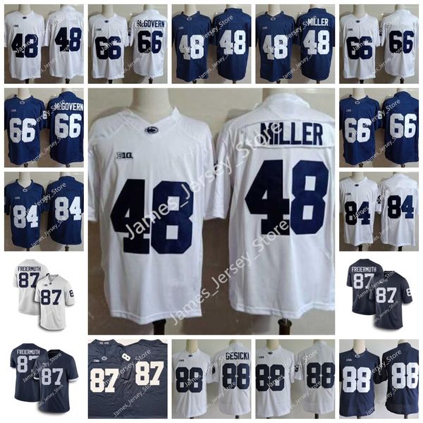 

66 connor mcgovern jersey 84 juwan johnson 87 pat freiermuth jersey 88 mike gesicki penn state nittany lions college football jerseys stitch, Black