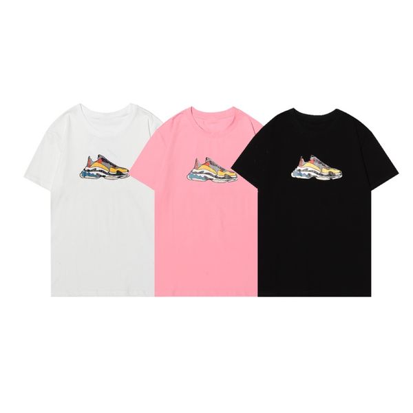 

2022 mens designers t shirt casual man and womens loose tees with letters print short sleeves fashion men shirts, White;black