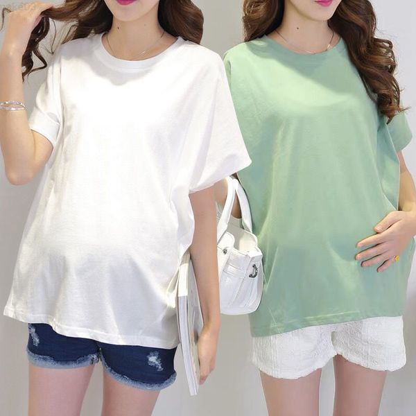 

sleep lounge & pregnant women summer short sleeve fas j220823, White