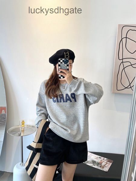 

designer brand hoodies ba lencia ga six color paris letter sweater gray autumn winter cotton plush urban leisure clothes, Black
