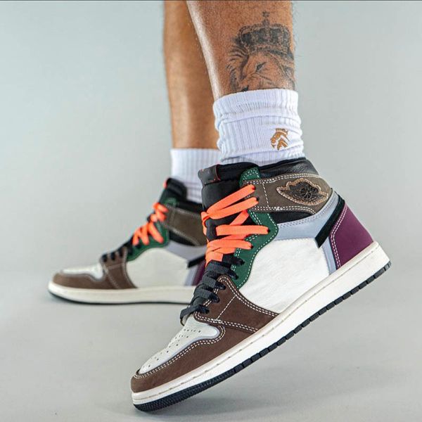 

shoes high og 1 hand crafted jumpman 1s comes dressed in a black archaeo brown dark chocolate combination women