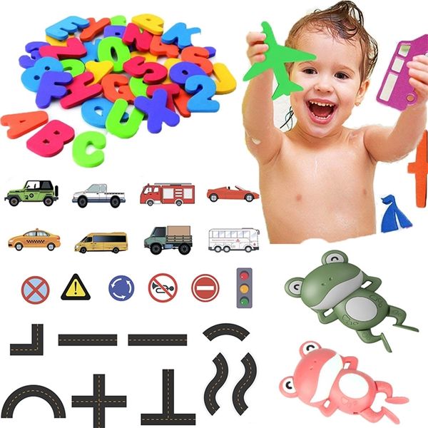 Baby Puzzle Bad Spielzeug EVA Alphanumerische Buchstaben Paste Kindergarten Kognitive Puzzle Badezimmer Frühe Bildung DIY Aufkleber Kinder Spielzeug 220531
