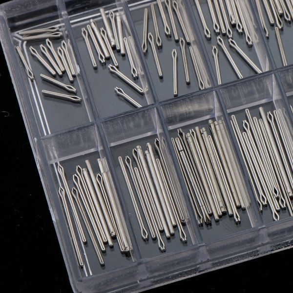 

180pcs professional stainless steel watch band link cotter pins assortment 8mm 25mm 220617