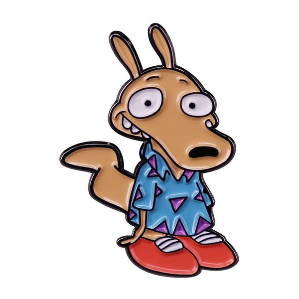 

rocko's modern life brooch cute rocko enamel pin cartoon badge anime fans flair addition, Blue