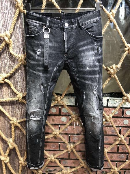 

jeans ss20 new arrival brand designer men denim cool guy embroidery pants fashion holes trou dsquare 2 dsquareds dsq2s dsqs sti, Blue