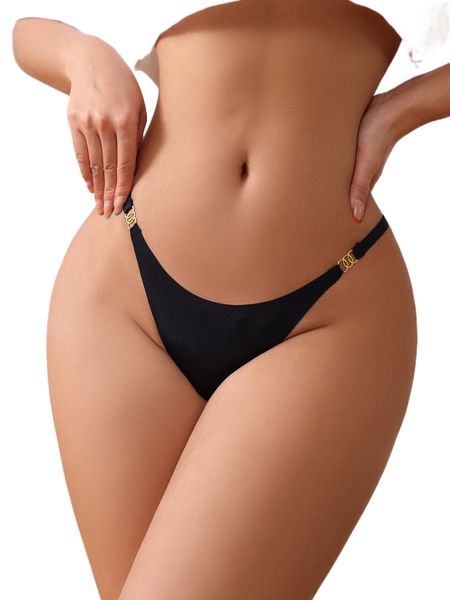 

no show chain linked panty f0zo#, Black;red