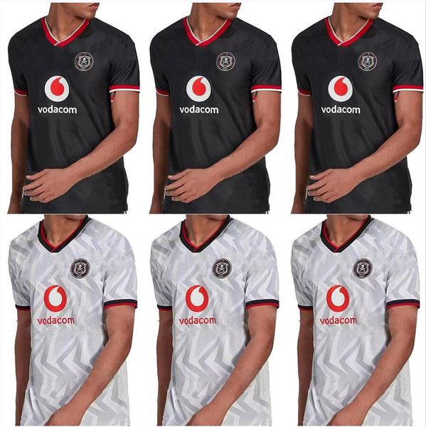 

22 23 orlando pirates pule mens soccer jerseys mosele o mabasa nyauza lorch monyane football shirt uniforms, Black;yellow