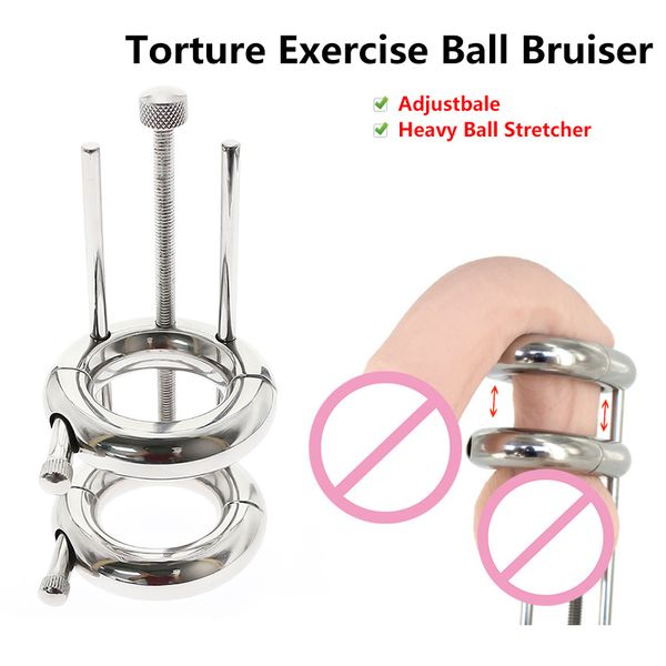 

heavy adjustable ball bruiser stretcher ultra comfort stainless steel exercise cbt scrotum testis pendant toys for men