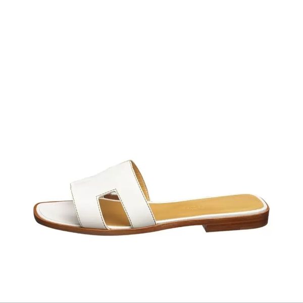 Designer Oran Hausschuhe Luxus Sandale Frauen Slides Flache Flip Flops Krokodil Haut Slide Damen Strand Sandale Sommer Echtes Leder Slipper Schuhe DHL