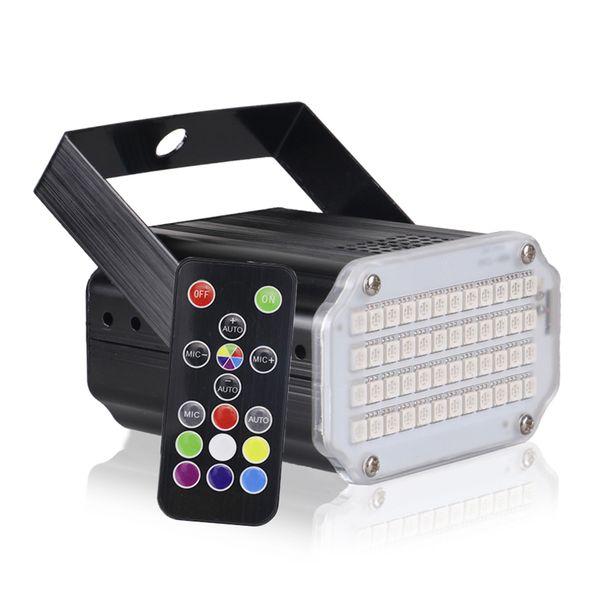 48 LED RGB UV luci stroboscopiche bianche Disco DJ Party Vacanze Natale Music Club Effetto flash attivato dal suono