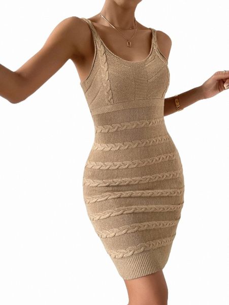 

cable knit cami sweater dress 37mp#, White;black