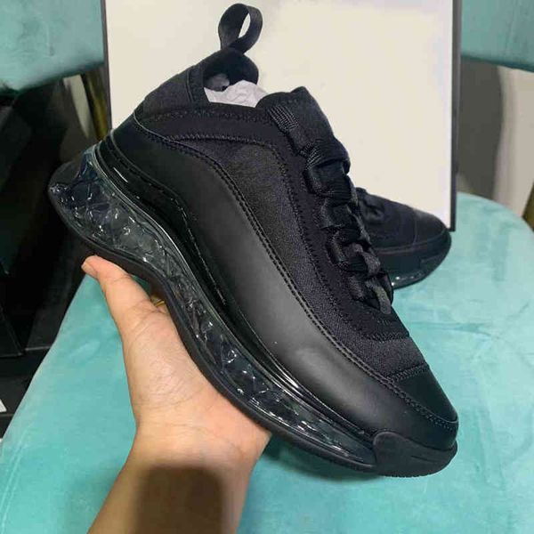 

dress shoes air sole z leather small fragrance atmosphere pad white shoes lace up muffin thick soled sports casual dad women's doubles, Black
