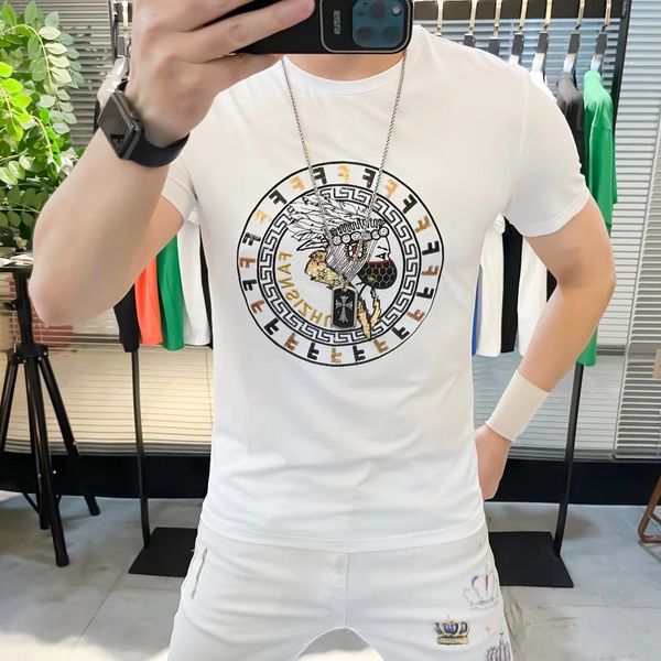 

22ss fashion mens designer t shirt luxury printing short sleeve round neck hip hop style tees, White;black