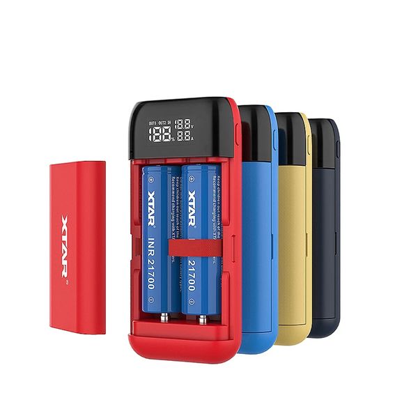 XTAR PB2S Power Bank 18650 Scatole di archiviazione batteria QC3.0 Caricatore veloce 21700 20700 18700 Batterie ricaricabili 18650 Caricatore PowerBank