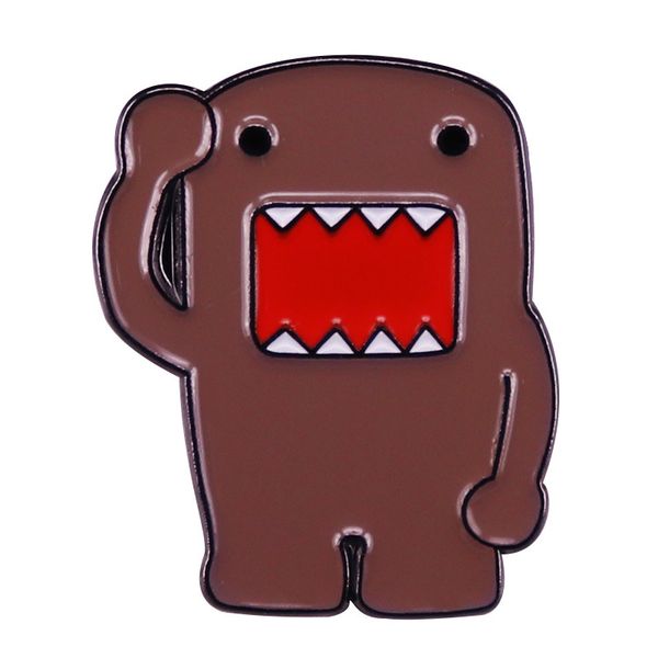 

cute cartoon mascot domo kun domokun enamel pin accessories kids children gifts, Blue