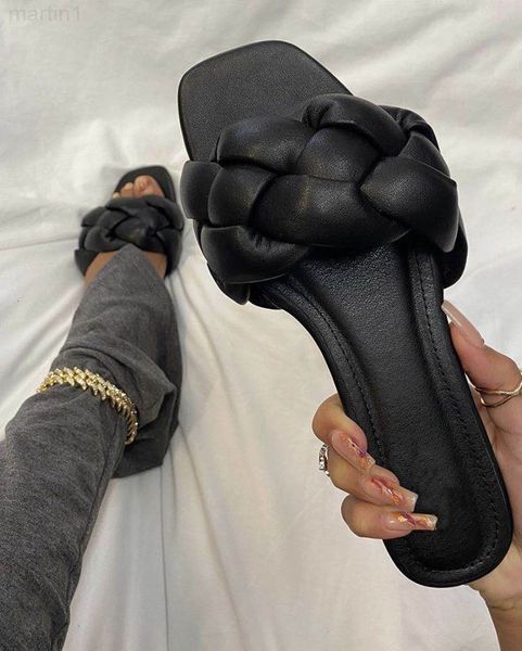 

slippers designer summer flat slippers shoes for womeng773, Black