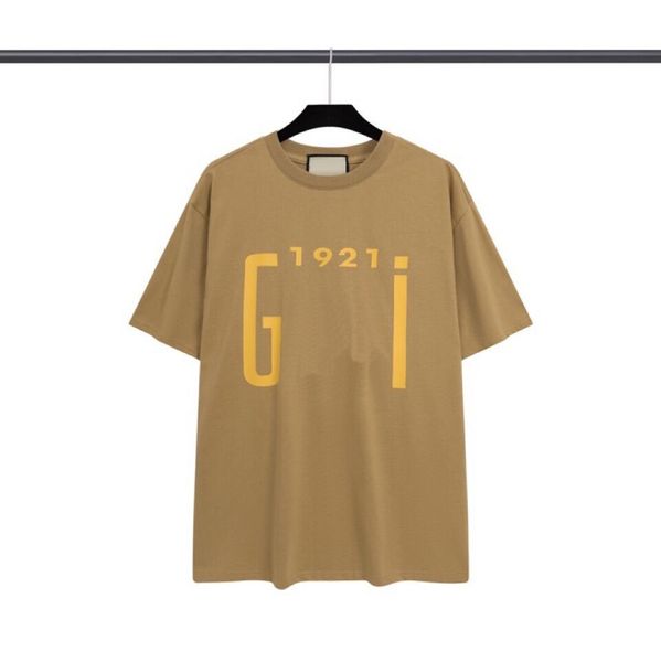

2022 spring and summer fashion letter printing ins round neck all-match casual t-shirt men's trend loose short-sleeved size s m l xl xx, Black;brown