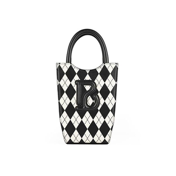 

vase bag trendy high-end checkerboard hand-held messenger totes bags