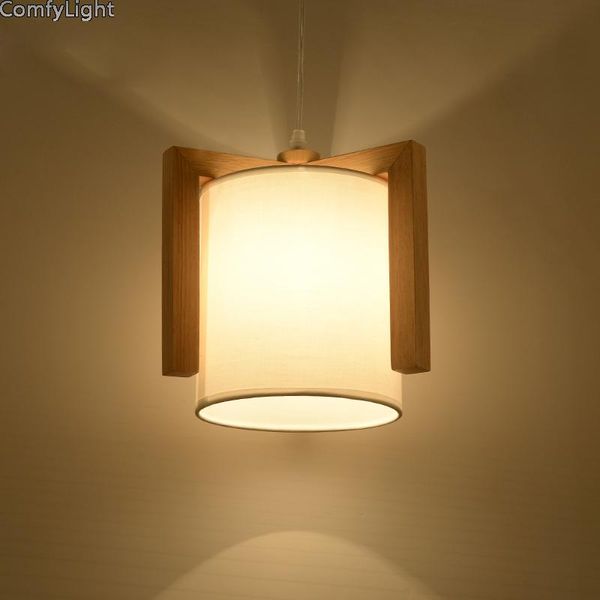 Pendelleuchten Holz Lichter Vintage Lampe Lampenschirm Küche Beleuchtung Esszimmer Nachtnachtlicht Hängen Retro Loft LampPendant