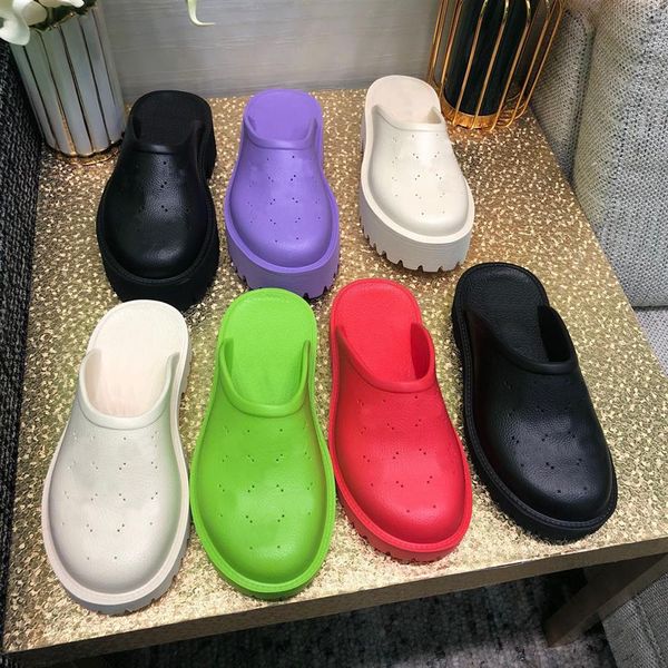 

designer women hollow g platform sandals luxury brand woman slippers ladies candy colors clear high heel sandal stilettos summer s264t, Black