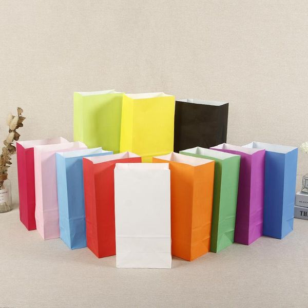 GRESTA MINI KRAFT SACOS DE PAPEL 10/20/50PCS Bolsa Bolsa infantil Festa de aniversário de comida de vedação de embalagem Suppliesgift