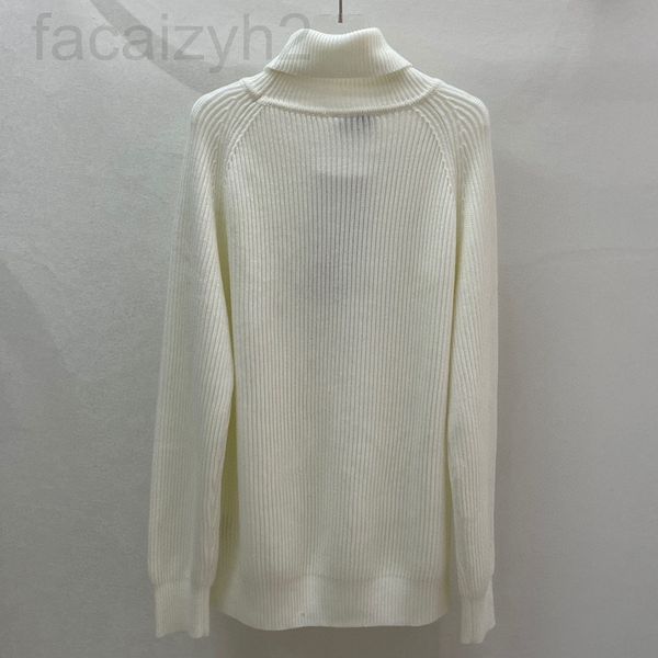 

women's knits & tees designer chaopaixiang home long high neck sweater 65ky, White
