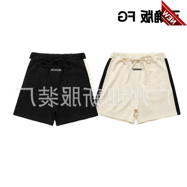 

50% off discount splicing fg tide brand double thread ess new summer versatile men's and women's casual high street five point sho, White;black