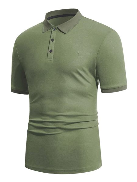 

men letter embroidery polo shirt r0dq#, White;black