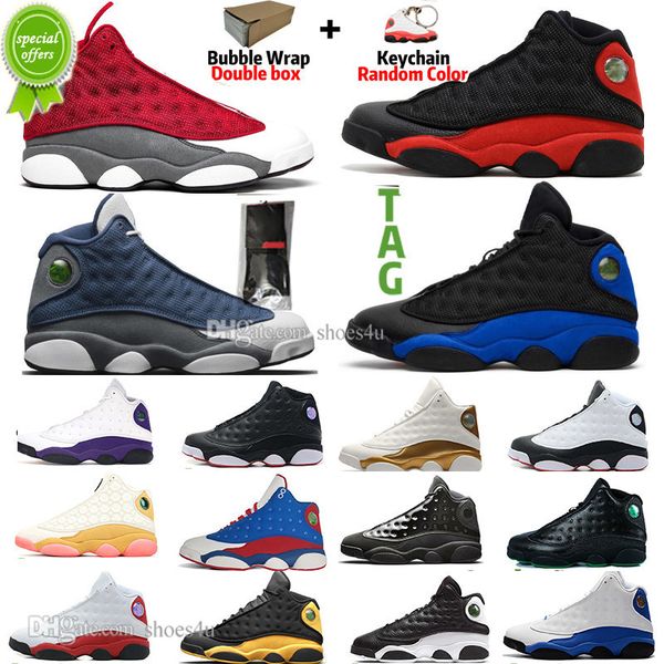 

2022 13 13s flints bred cny basketball shoes cap and gown chicago black cat red flintisland green court purple lakers mens sports sneakers