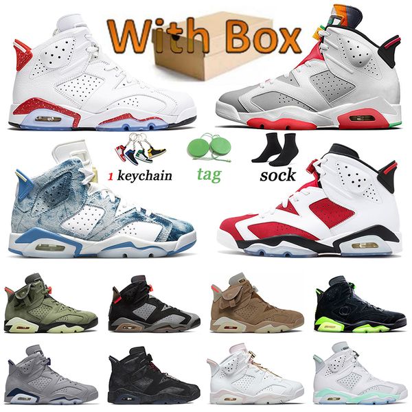 

sell well 6 designer shoes 6s sneaker washed denim hare bordeaux women men trainers sports georgetown 6s mint foam midnight navy red oreo ju, Black