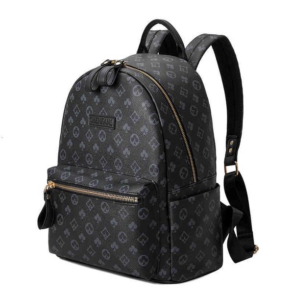 

handbags bags street trend korean men's women's backpack large capacity travel bag young middle-aged computer, Black;red
