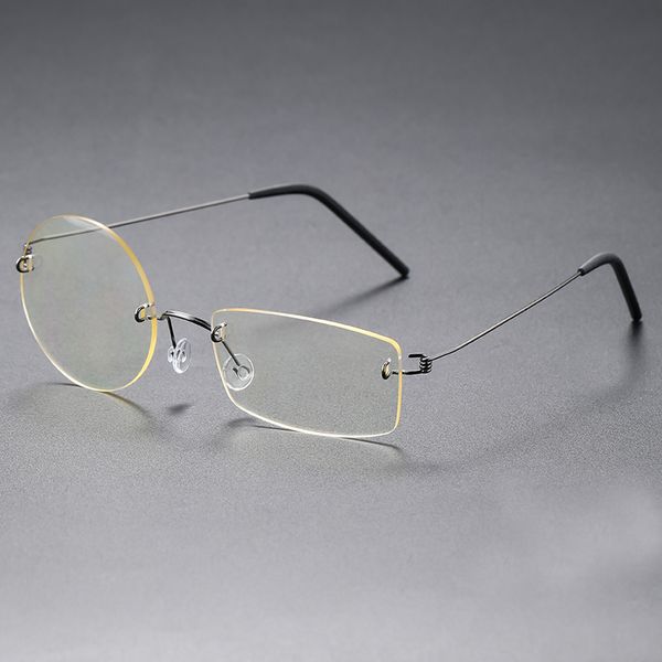 Herren-Sonnenbrille, modisch, Netzrot, gleiche Lesebrille für Männer und Frauen, verschiedene Formen, blaue Lichtbrille, randlos, rahmenlos, optisch