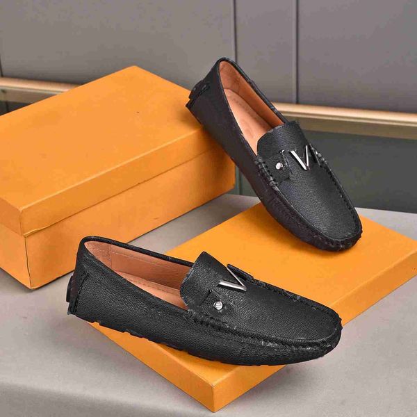 

designer dress shoes fashion leather men loafers louiseity casual viutonity luxury mules ge, Black