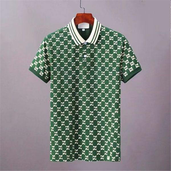 

2022 new designer polo shirts men casual polo t shirt print embroidery fashion europe paris high street solid color mens polos coat cotton, White;black