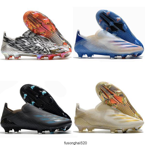 

2021 x ghosted fg football shoes black white red soccer cleats boots outdoor size 39-45