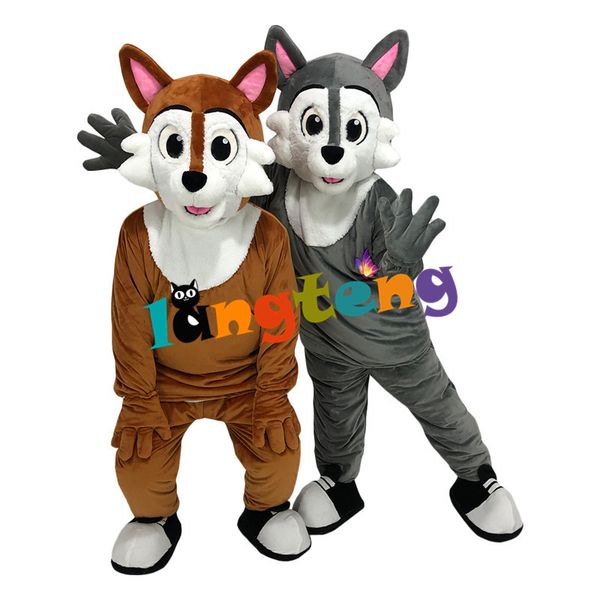 Costume della bambola della mascotte M1185 Costumi animali pelosi della mascotte del cane del husky del fumetto di Costuming