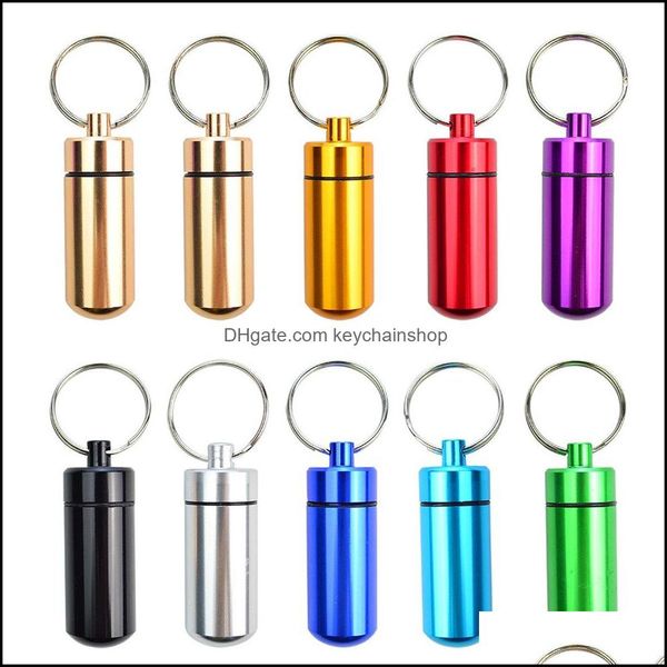 

keychains fashion accessories box keychain waterproof single chamber stainless steel organizer for outdoor travel cam drop deliver dhawg, Silver