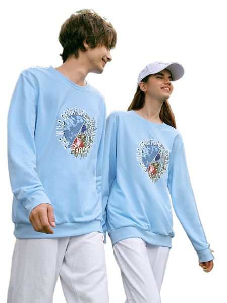 

romwe 1pc letter graphic sweatshirt t1mc#, Black