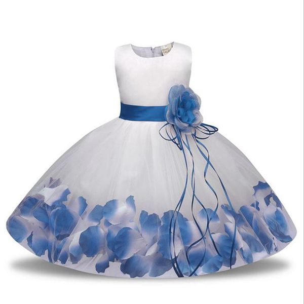 

girl's dresses children's dress girl's baby princess flower petal puff one-piece clothing, Red;yellow