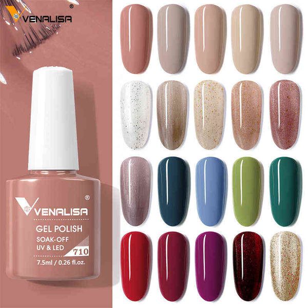 Nagelgelspielzeug Neue Ankunft 7 5 ml Polnisch Schöne Farbe Maniküre Glitter Lack Aufwarten OFF UV LED LACE 0328