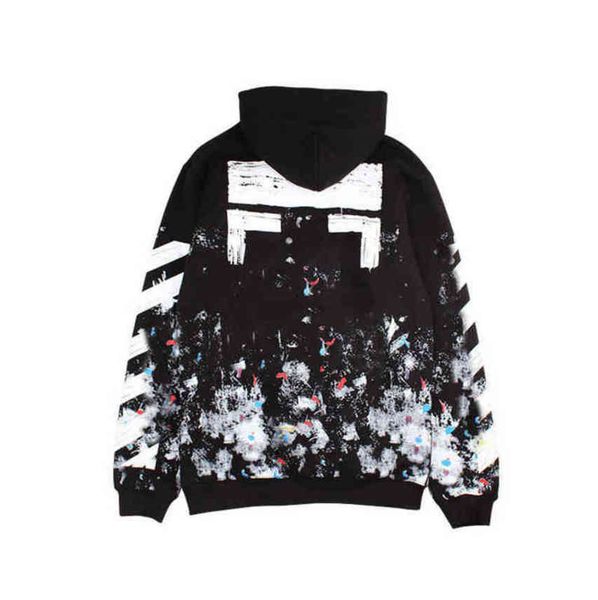 

classic mens offs luxury sweatshirts fashion brand hoodie designers letter pullover back oil paint arrow x women hoodies black white jacket