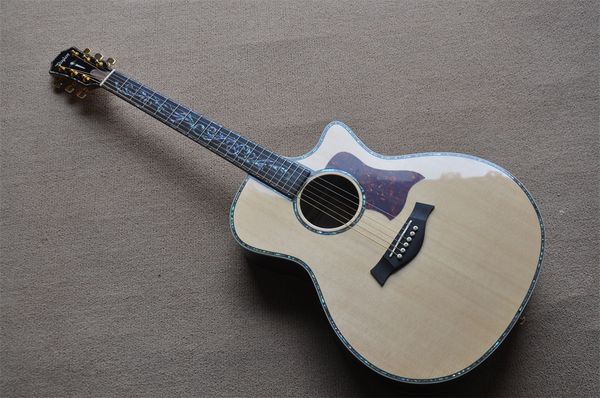 

ga barrel fillet ps14 luxury high configuration guitar ebony fingerboard shell inlay folk wood guitar