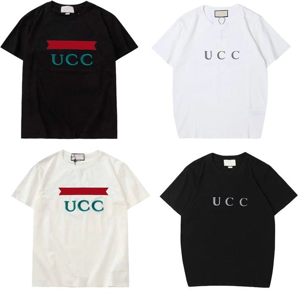 

women designer shirt women t shirts for men cotton round neck thread spring summer 20ss multicolorclothes letter short sleeve clothing, White