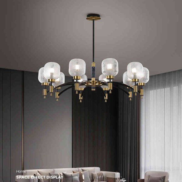 

pendant lamps postmodern light luxury all copper living room main atmospheric household chinese chandelier dining bed