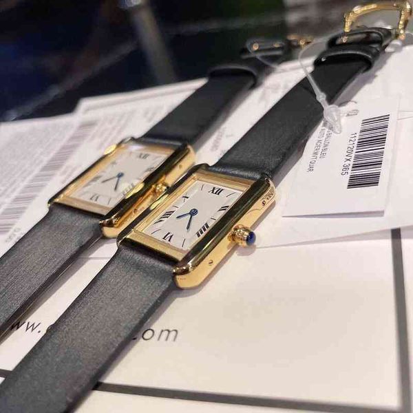 

luxury tank watch designer women tiktok shutan the same medieval belt waterproof quartz, Slivery;brown