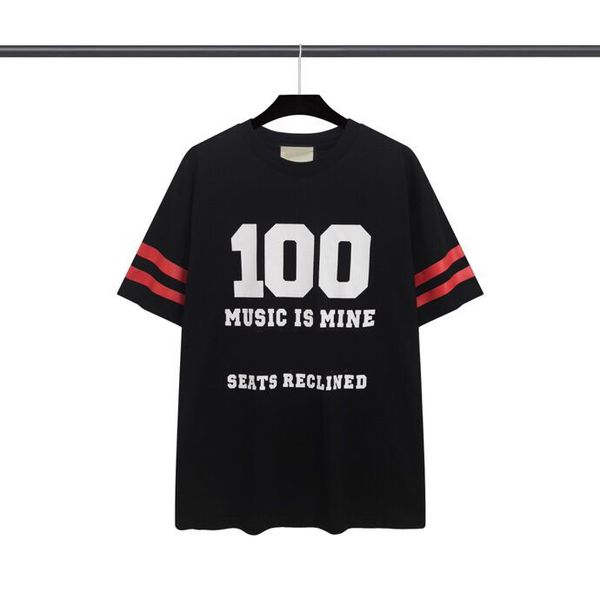 

2022 spring and summer fashion letter printing ins round neck all-match casual t-shirt men's trend loose short-sleeved size s m l xl xx, Black;brown