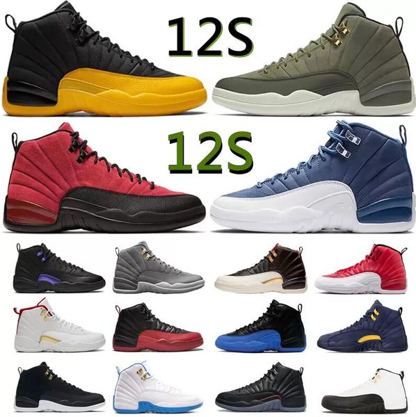 

2022 12 12s basketball shoes game royal fragment men women running sneakers flu game dark concord lndigo reverse taxi twist mens trainers